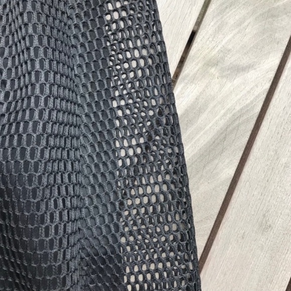 TOPSHOP Black Mesh A Line Mini Skirt - Picture 3 of 10